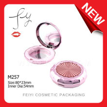 Shell-like Shiny Plastic With Mirror Wholesale Custom Compact Makeup Cases